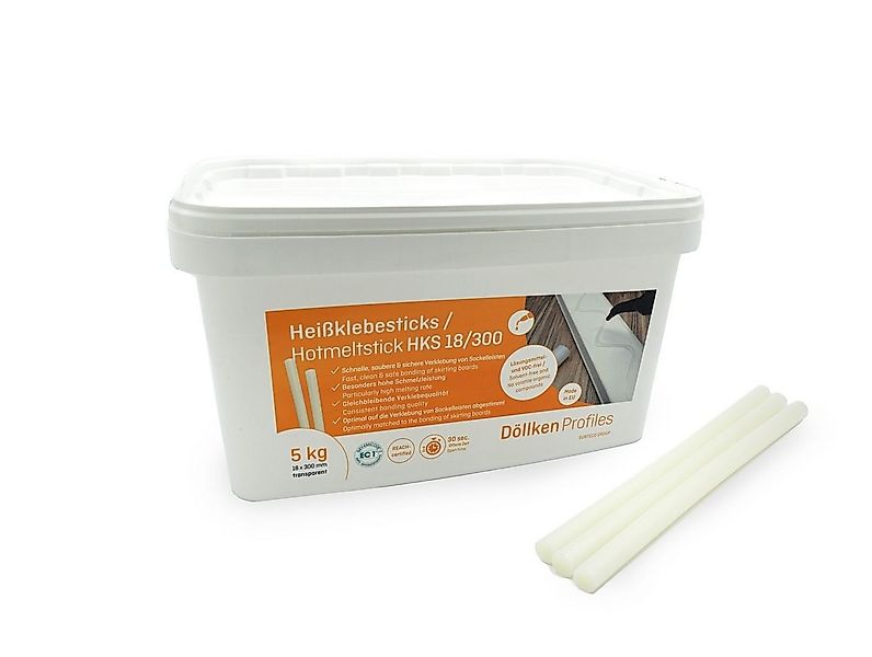 Döllken Profiles GmbH Verlegeset Heißschmelzkleber HKS 18/300 transparent 5 günstig online kaufen