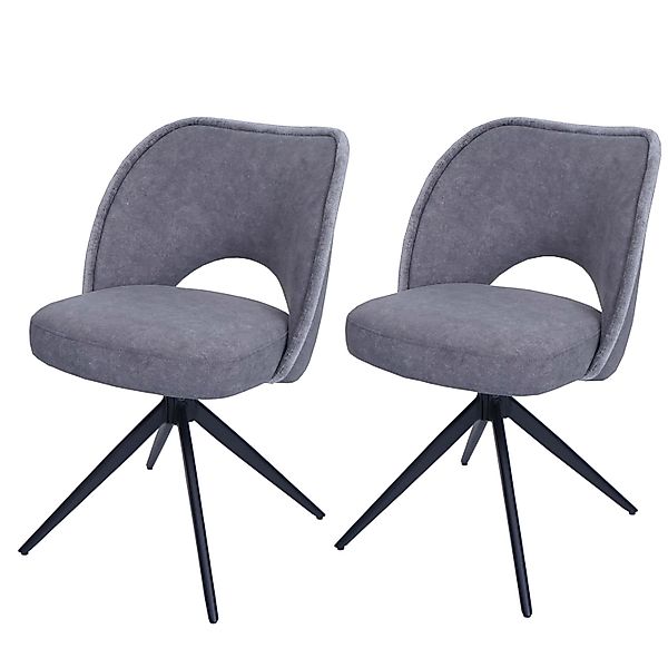 MCW Esszimmerstuhl N72 2er-Set Dunkelgrau günstig online kaufen