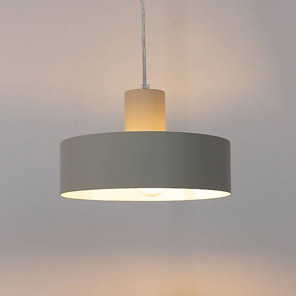 Hängeleuchte Rif M, taupe, 1-flammig, Ø 25 cm, Stahl günstig online kaufen