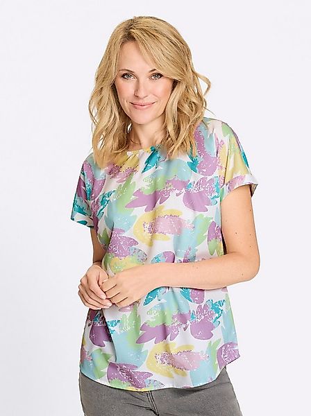 Sieh an! Klassische Bluse Schlupfbluse Kurzarm günstig online kaufen