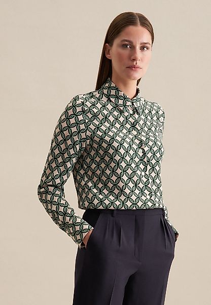 seidensticker Hemdbluse "Schwarze Rose", Langarm Kragen Druck günstig online kaufen