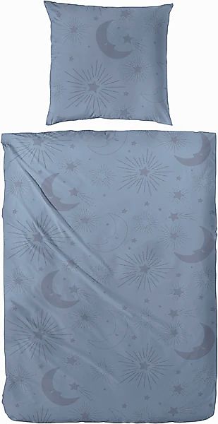 Primera Bettwäsche »Biber Bettwäsche "Mond"« 2 Stk. tlg. Mit beruhigenden B günstig online kaufen
