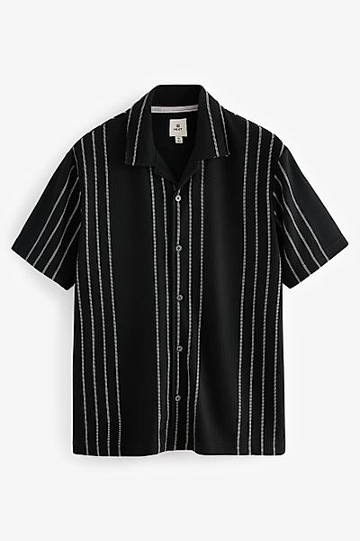 Next Kurzarmhemd Hemd aus strukturiertem Jersey günstig online kaufen