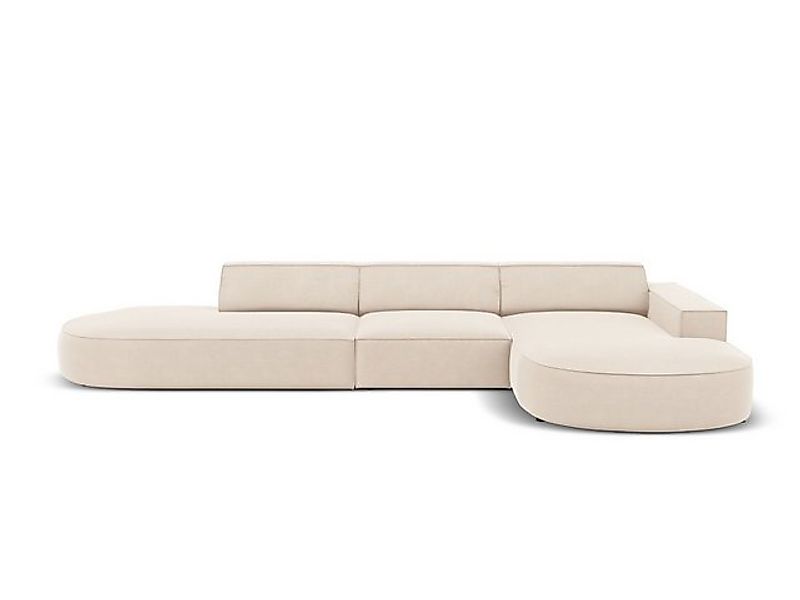 Micadoni Ecksofa Jodie, 4-Sitzer offen runde Recamiere günstig online kaufen