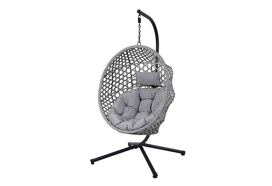 riess-ambiente Hängesessel VOGUE hellgrau - Hängestuhl inkl. Kissen, wetter günstig online kaufen