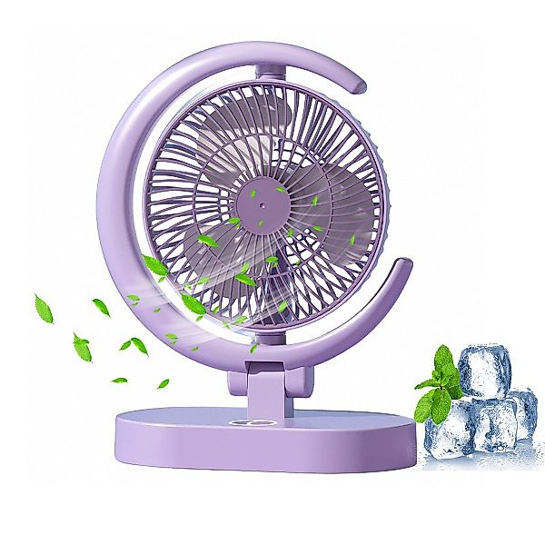 ZEUOPQ Handventilator Tischventilator Mit Nachtlicht 4 günstig online kaufen