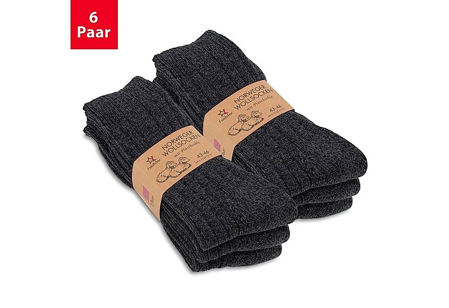 Footstar Norwegersocken Winter Norweger Socken (6 Paar) Frottee Plüschsohle günstig online kaufen