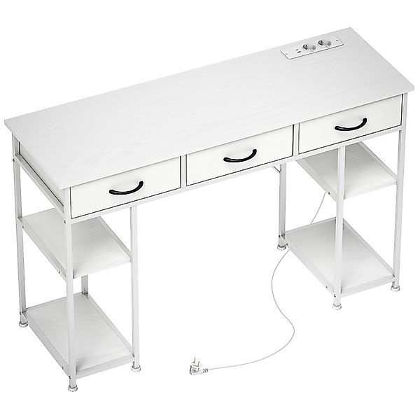 HOMCOM Schreibtisch Küchentisch mit 2 USB-Ladeanschlüssen 2 Steckdosen Comp günstig online kaufen