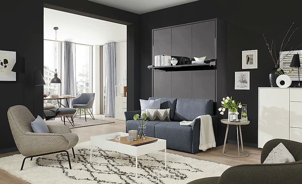 nehl Schrankbett  2weiRaumWunder ¦ blau ¦ Maße (cm): B: 175 H: 230 T: 119.0 günstig online kaufen