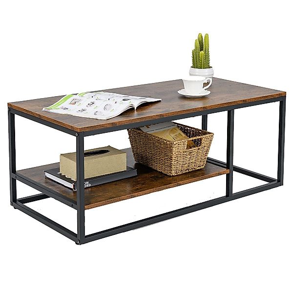 COSTWAY Couchtisch, mit Stauraum & Ablage, günstig online kaufen