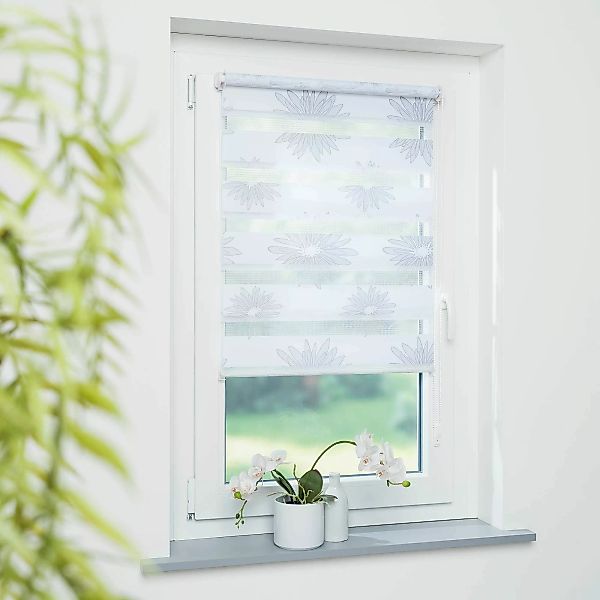 GARESA Doppelrollo »Blüte«, Lichtschutz, ohne Bohren, freihängend, dekorati günstig online kaufen