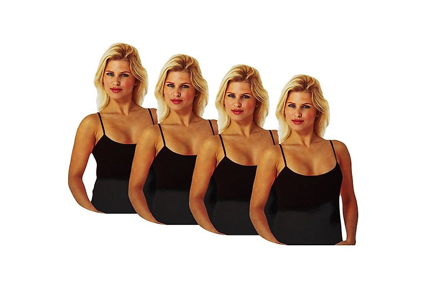 TEXEMP Spaghettitop 2 bis 6 Damen Unterhemd Top Baumwolle Tank Shirt Lady D günstig online kaufen