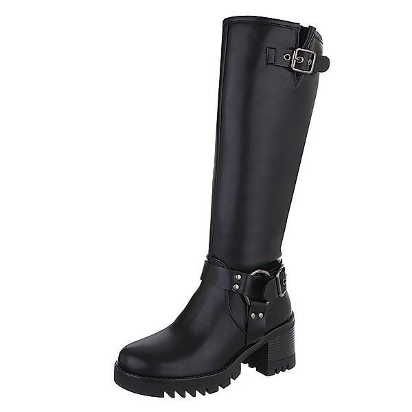 Ital-Design Damen Bikerschuhe Biker Plateaustiefel (87317687) günstig online kaufen