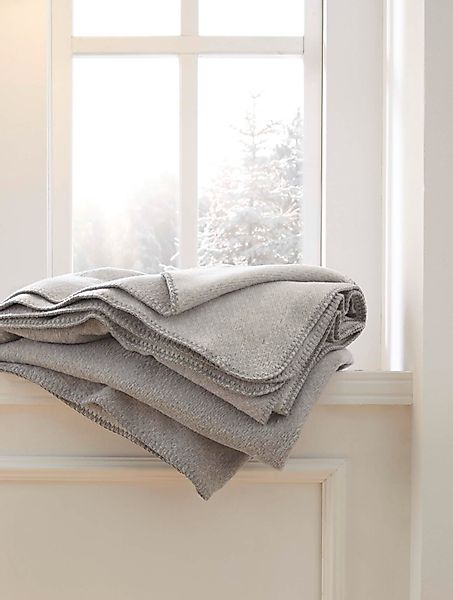 hessnatur Decke MALMÖ aus Bio-Baumwolle - grau - Größe 150x180 cm günstig online kaufen