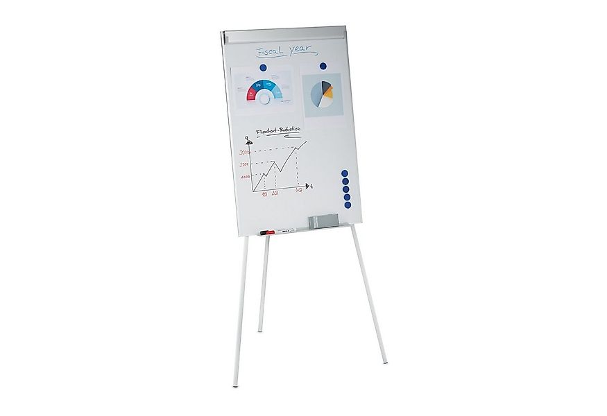 relaxdays Magnettafel Flipchart Whiteboard günstig online kaufen