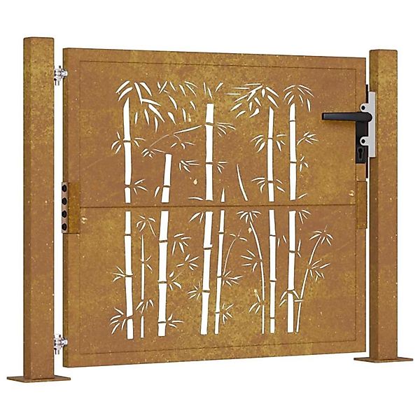 vidaXL Gartentor 105x80 cm Cortenstahl Bambus-Design 153184 günstig online kaufen