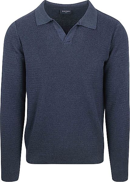 Suitable Pullover Riva Structure Melange Navy - Größe S günstig online kaufen