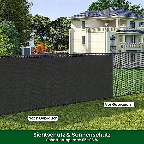 Woltu Blende, Sichtschutzzaun 280 g/m² HDPE, günstig online kaufen