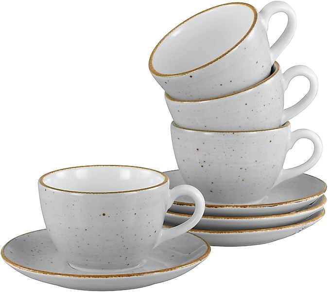 CreaTable Tasse »Vintage Nature Stein, Kaffeetassen-Set, 8-tlg.«, (Set, 8 t günstig online kaufen