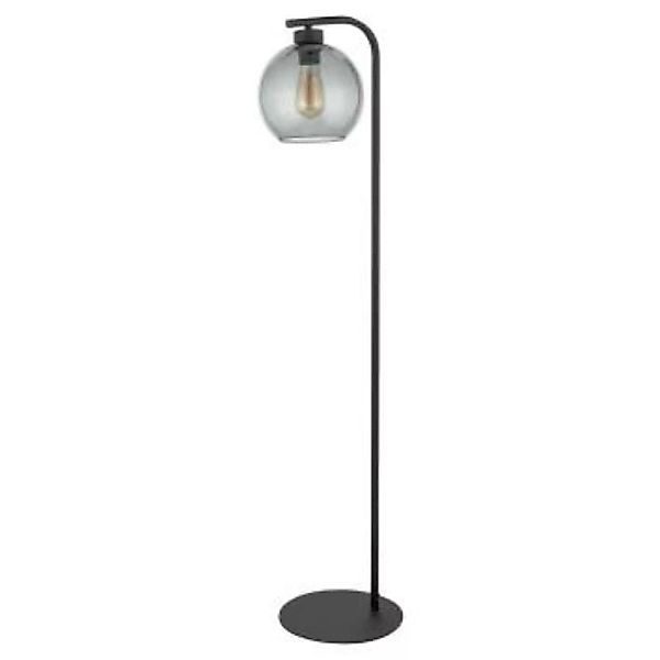 Stehlampe Wohnzimmer Glas Metall 160 cm Rauchglas günstig online kaufen