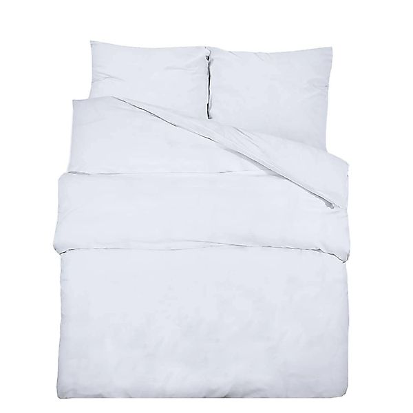 vidaXL Bettwäsche-Set Weiß 135x200 cm Baumwolle 136166 günstig online kaufen