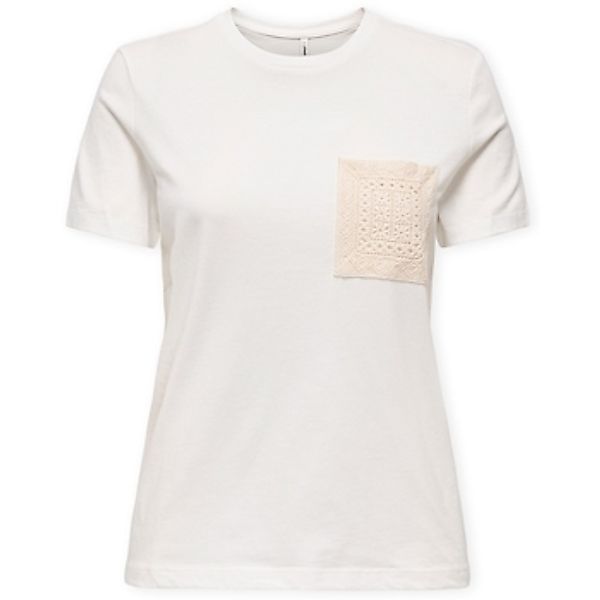Only  T-Shirt Top Enja Life Pocket - Cloud Dancer günstig online kaufen