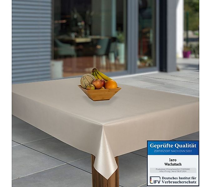 laro Tischdecke Wachstuch-Tischdecken Weihnachten Lederoptik Beige Hell rec günstig online kaufen