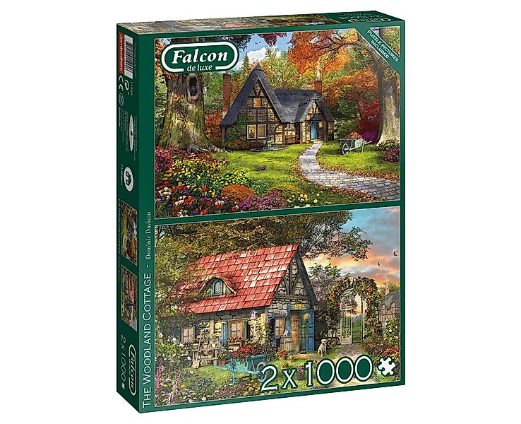 Jumbo Spiele Puzzle The Woodland Cottage 2x1000 Teile Puzzle, 1000 Puzzlete günstig online kaufen