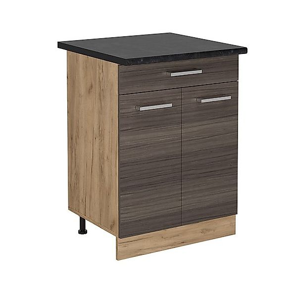 Vicco Unterschrank R-Line, Edelgrau/Goldkraft Eiche, 60 cm mit Schublade, A günstig online kaufen