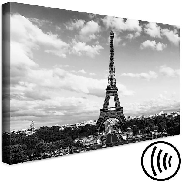Bild auf Leinwand Black and White Eiffel Tower (1 Part) Wide XXL günstig online kaufen