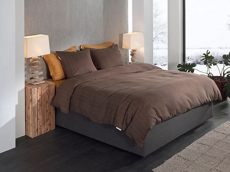 Heckett & Lane Bettwäsche "Spina" 2 Stk. Fischgrät Muster, 100% Baumwolle a günstig online kaufen