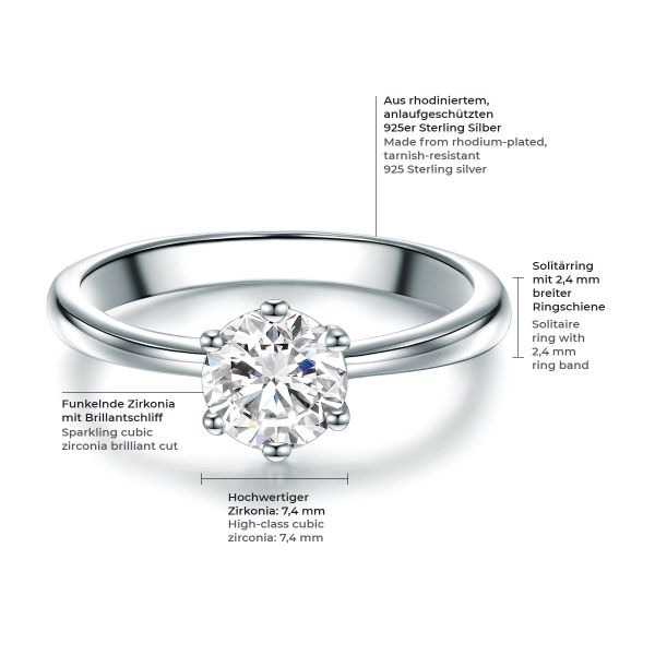 Trilani Silberring silber, mit Zirkonia günstig online kaufen