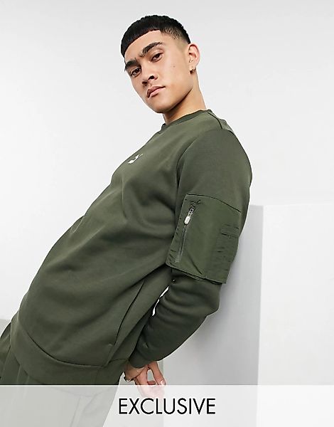 Puma – Avenir – Sweatshirt in Grün mit Rundhalsausschnitt günstig online kaufen