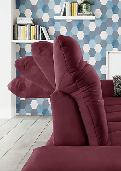 set one by Musterring Ecksofa »SO4100 V« mit verstellbaren Kopfteilen, wahl günstig online kaufen