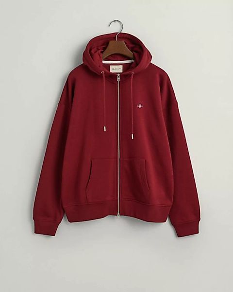 Gant Sweatshirt REL SHIELD ZIP HOODIE, PLUMPED RED günstig online kaufen
