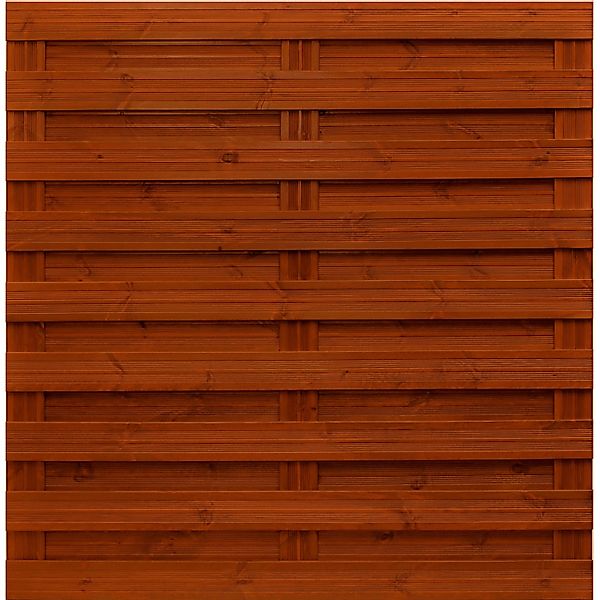 Sichtschutzzaun-Element Goch Teakfarben,asiert 180 cm x 180 cm günstig online kaufen