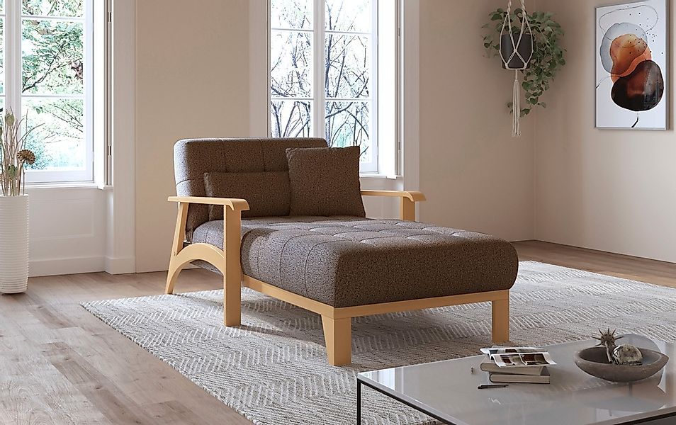 sit&more Recamiere »Billund« Armlehnen aus Buchenholz in natur, verschieden günstig online kaufen