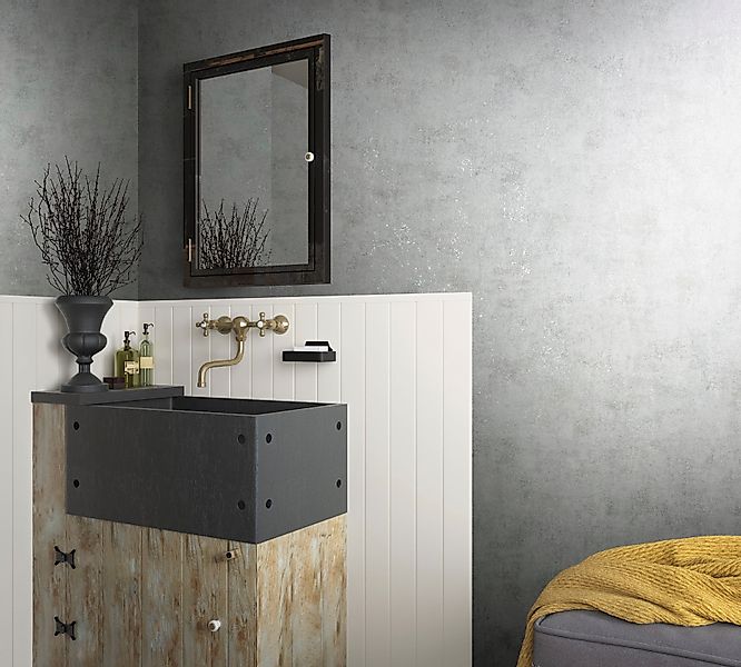 Marburg Vliestapete Concrete, strukturiert, glänzend, moderne günstig online kaufen