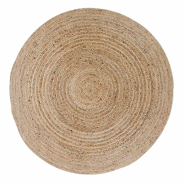 Runder Teppich in Beige Jute günstig online kaufen