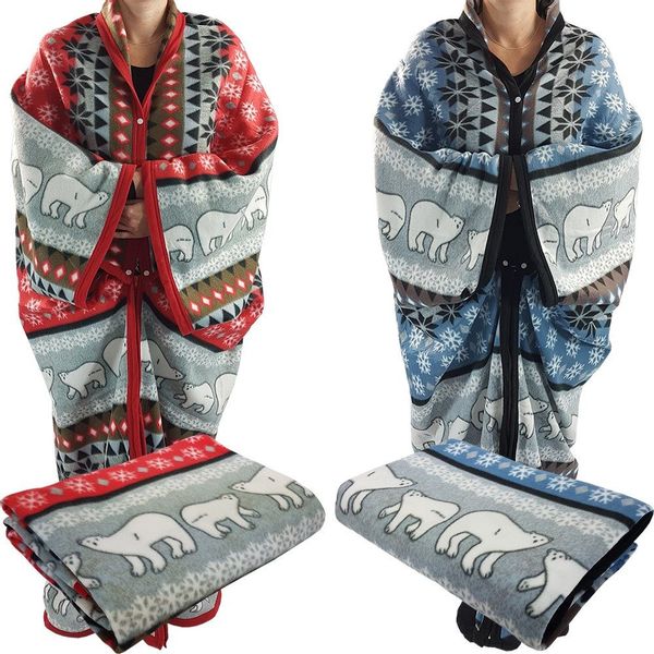 Wohndecke Waidmeister Kuscheldecke mit Ärmeln Eisbären günstig online kaufen