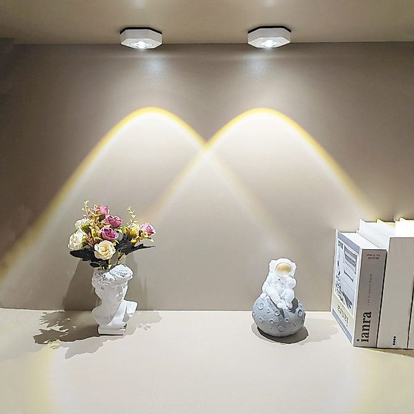 MUPOO Unterschrankleuchte LED-Spots Batteriebetrieben 1/2/4er-Pack, Kabello günstig online kaufen