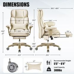 Hellove Chefsessel Ergonomischer Bürodrehstuhl mit Luft-Lendenwirbelstütze, günstig online kaufen