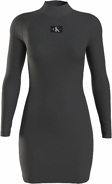 Calvin Klein Jeans Minikleid "WOVEN LABEL RIB LS DRESS" günstig online kaufen