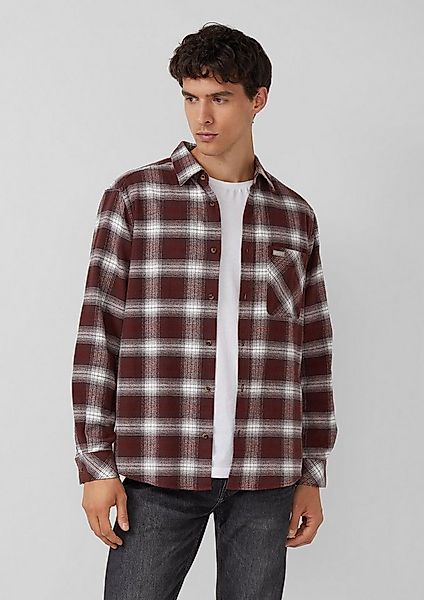s.Oliver Langarmhemd Hemd Regular Fit: Kariertes Hemd aus Flanell günstig online kaufen