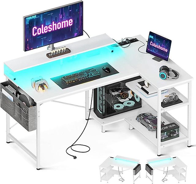LuxusKollektion Gamingtisch Gaming Tisch L-Form LED günstig online kaufen