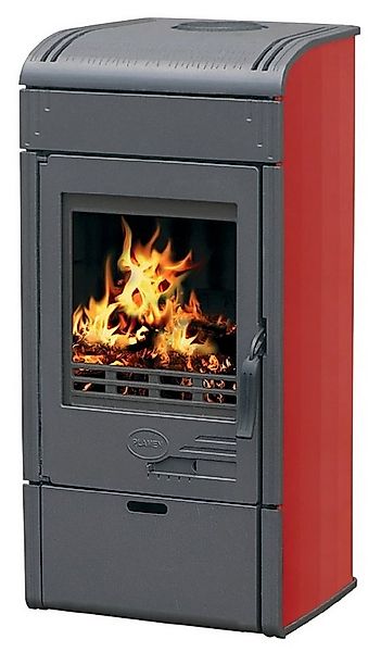 Plamen Kaminofen Gusskaminofen Vesta rot, 9,00 kW günstig online kaufen