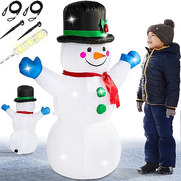 monzana Schneemann, Aufblasbarer XL 120cm LED Beleuchtet Befestigungsmateri günstig online kaufen