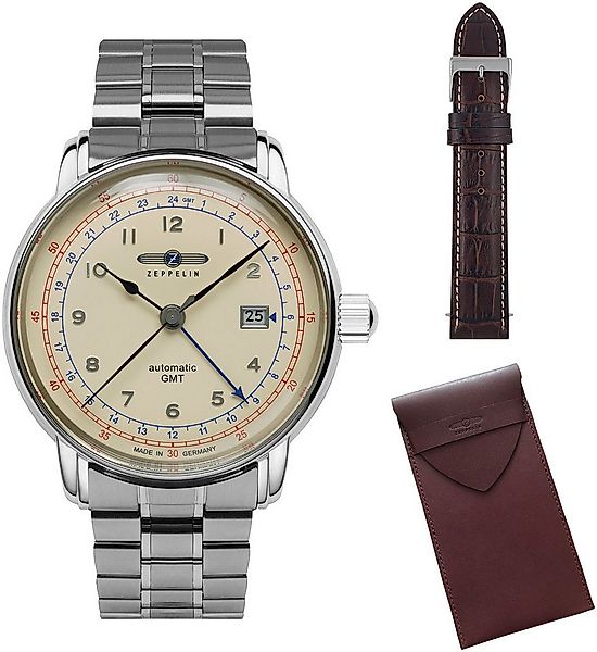ZEPPELIN Automatikuhr LZ 126 Los Angeles Automatic GMT 7668MB-5_SET, (Set, günstig online kaufen
