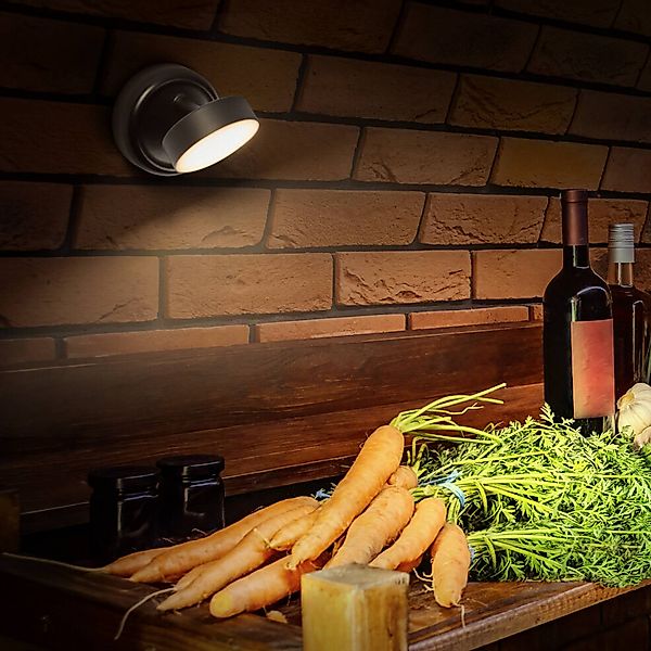 OSRAM LED-Akku-Wandleuchte NIGHTLUX ROUND, schwarz, touchdim günstig online kaufen