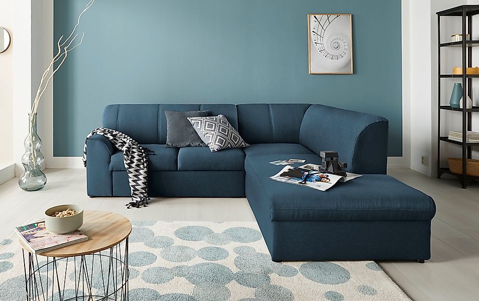 DOMO collection Ecksofa "Topper zeitlos elegant, kompakte Stellmaße, OTTOs günstig online kaufen